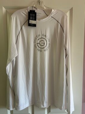 Galvin Green Men's White Long-Sleeve Performance Tee